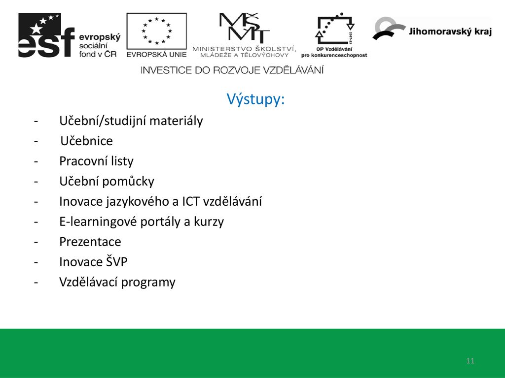 ZÁVĚREČNÝ SEMINÁŘ 1 GLOBÁLNÍCH GRANTŮ JIHOMORAVSKÉHO KRAJE V RÁMCI